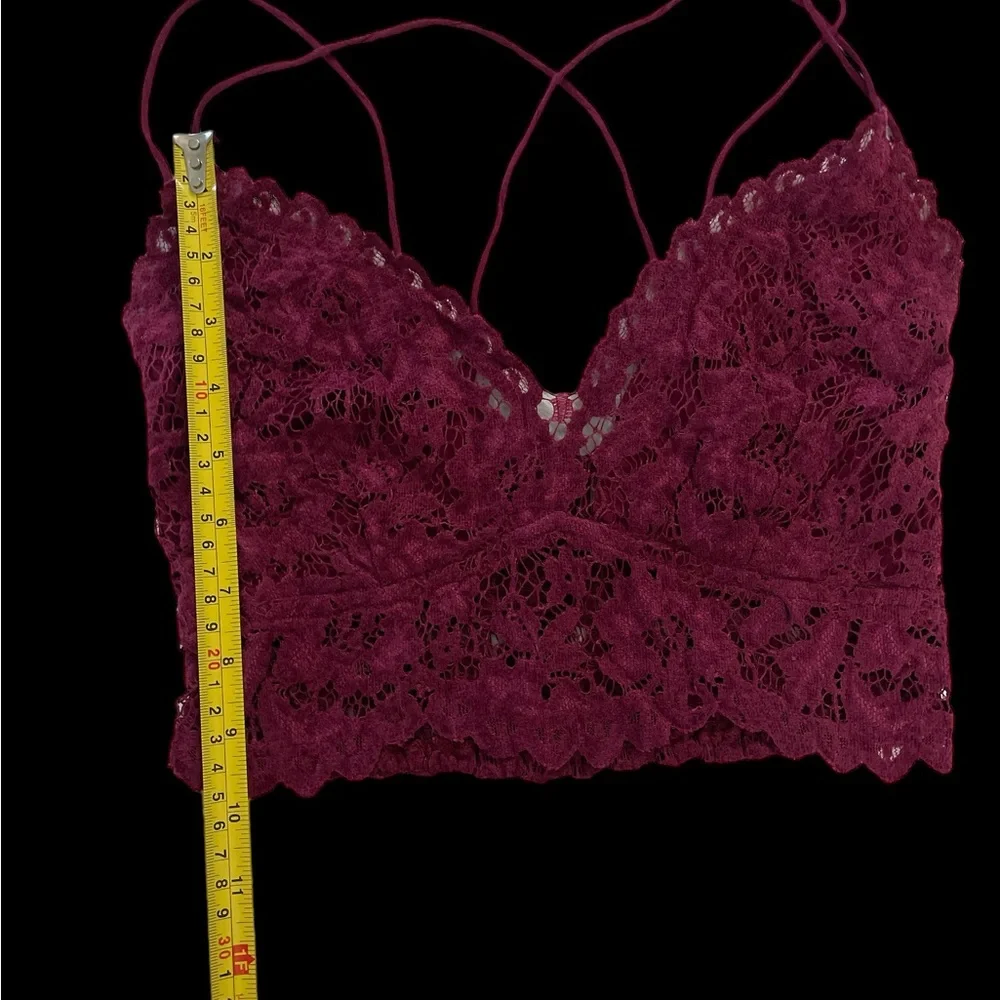 Free People Intimates & Sleepwear Free People Celine Bralette Deep Red Wine XS